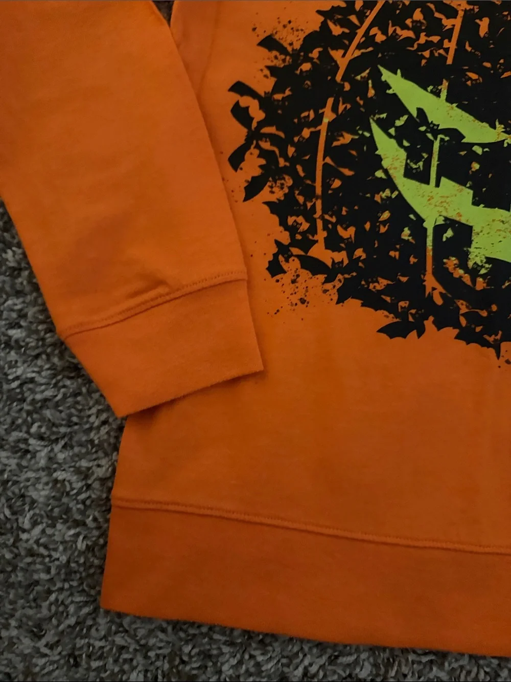 Cat & Jack Orange Long Sleeve Pumpkin Graphic Tee
